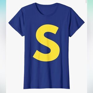 🌴 Port & Company “S” Letter Tee – Royal Blue (M)